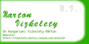 marton vizkelety business card